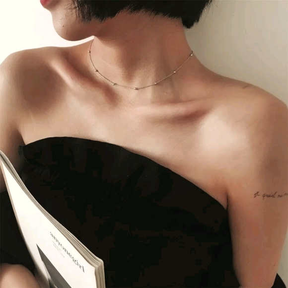 Jewelry - New Silver Bead & Chain Necklace